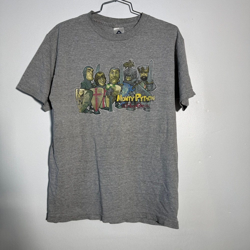 Vintage Monty Python Holy Grail T Shirt Mens M Grey Graphic Movie Promo 2002‎